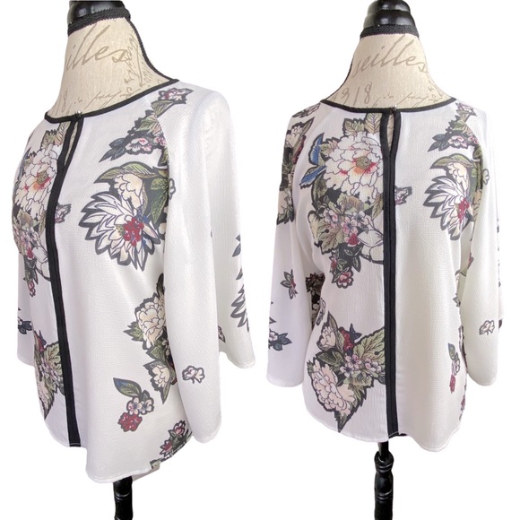 Floral Kimono White Blouse - Picture 13 of 13